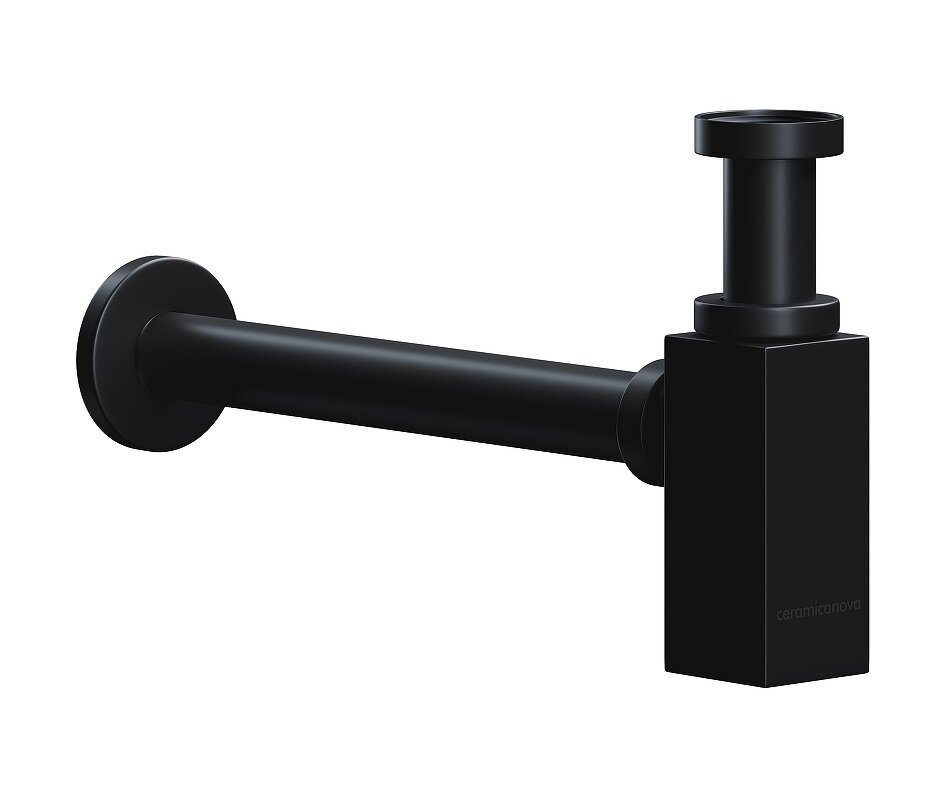 Изображение товара Сифон для раковины Ceramicanova 70002MB с гидрозатвором черный матовый