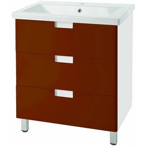 Изображение товара Тумба под раковину Bellezza Пегас 70 см, напольная, бордовая Россия