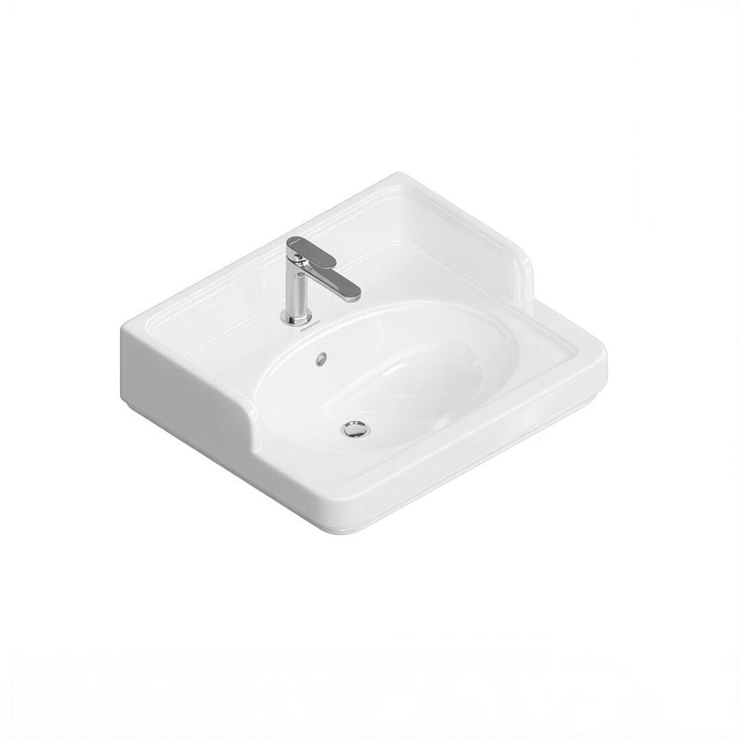 Изображение товара Раковина Kerama Marazzi Pompei/Помпеи PO.wb.60 60, подвесная/мебельная, белая глянцевая