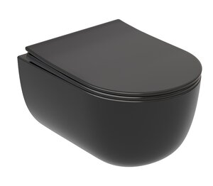 Изображение товара Подвесной унитаз Ceramicanova Modena Rimless черный матовый 35.5x49x32 см