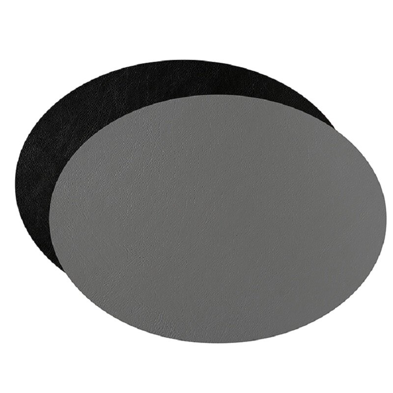 Изображение товара Набор сервировочных салфеток ADJ 0001.01/03, кожа, 35x47.5 см, черный/серый