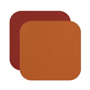 Изображение товара Набор сервировочных салфеток ADJ 0008.09/30 12x12 см кожа цвет коньяк бордо