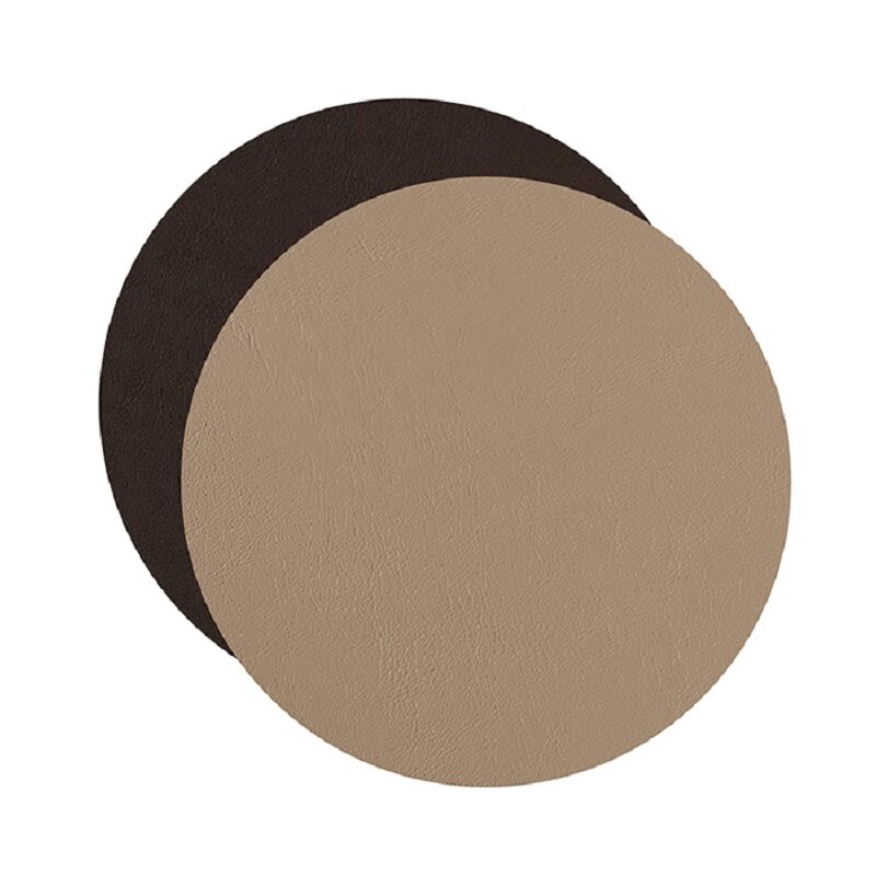 Изображение товара Набор сервировочных салфеток из кожи ADJ 0004.04/06, D35 см, капучино и шоколад