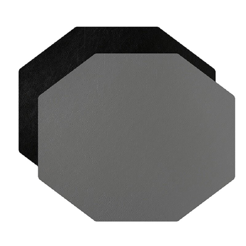 Изображение товара Набор кожаных сервировочных салфеток ADJ 0006.01/03, 44,5x38 см, черный/серый