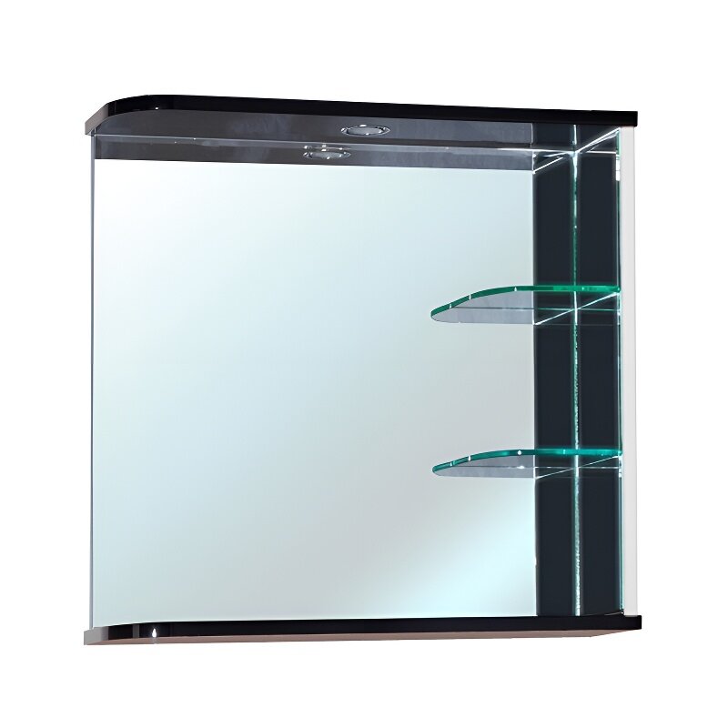 Изображение товара Зеркало Bellezza Рио 4613611062266/4613611061269, 70 см, с подсветкой, цвет белый/черный, левое/правое