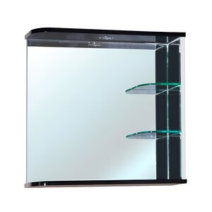 Изображение товара Зеркало Bellezza Рио 4613611062266/4613611061269, 70 см, с подсветкой, цвет белый/черный, левое/правое