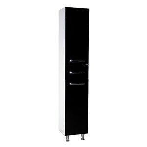 Изображение товара Шкаф-пенал Bellezza Рокко 35x190 см напольный черный МДФ ВЛДСП с доводчиком