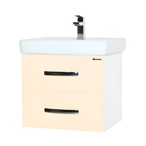 Изображение товара Тумба под раковину Bellezza Рокко 4635309670072, 60 см, подвесная, цвет бежевый/белый