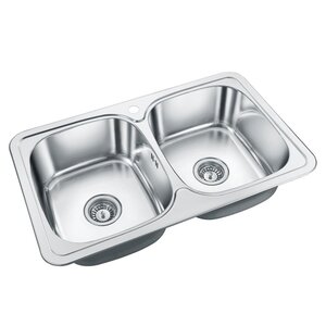 Изображение товара Мойка кухонная Emar Steel 401, 79 см, нержавеющая сталь, глянцевая