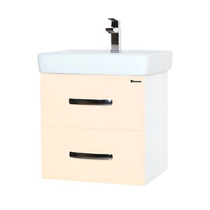 Изображение товара Тумба под раковину Bellezza Рокко 4633706000072, 50 см, подвесная, цвет бежевый/белый