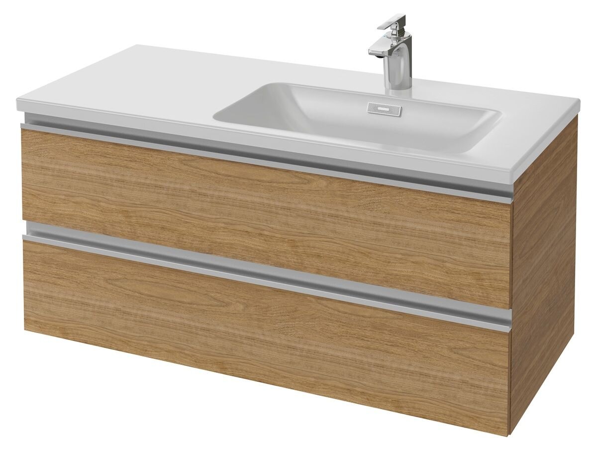 Изображение товара Тумба под раковину Jacob Delafon VOX 100 см, ореховое дерево, подвесная