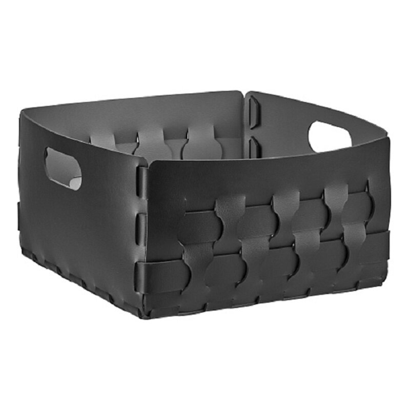 Изображение товара Элегантная кожаная корзина ADJ Dubai 2045.01/03 35x35 см черная/серый