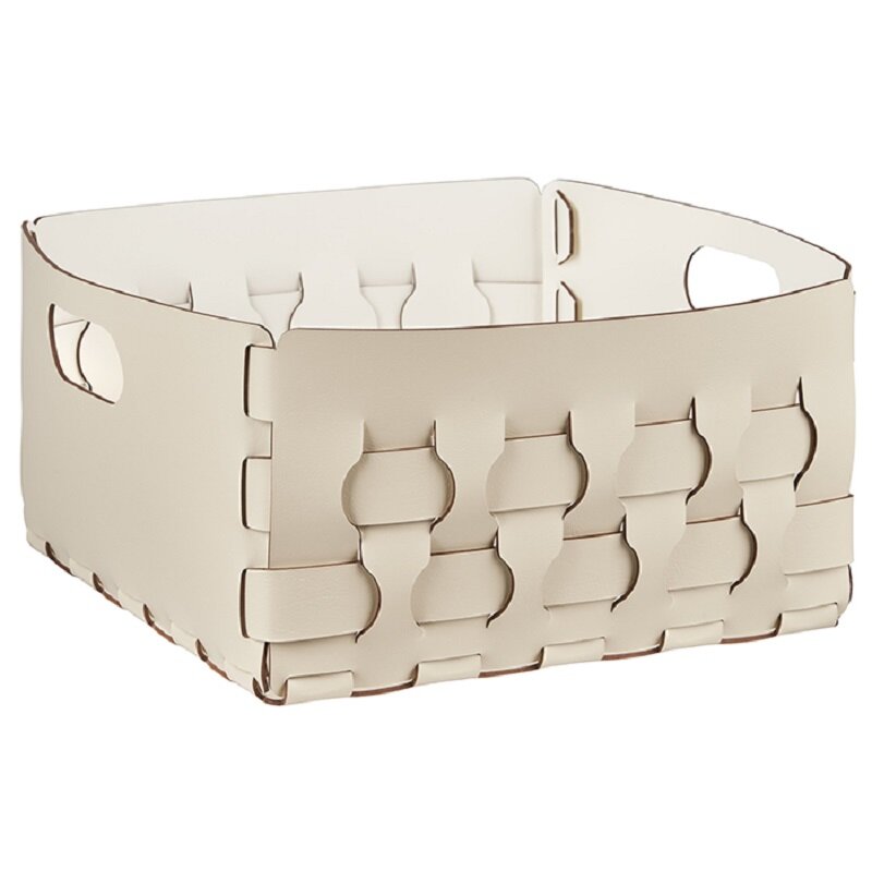 Изображение товара Корзина для хранения ADJ Dubai 2045.16/10 35x35 см белая дизайнерская кожа