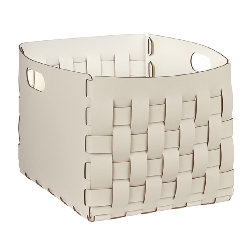 Изображение товара Корзина ADJ Bottega 1048.16/10, 35x40 см, белая, кожаная