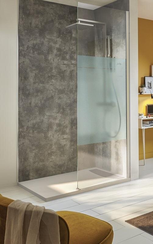 Изображение товара Стеклянная душевая стенка Jacob Delafon Contra E22WD100-GA 100 см с матовой полосой