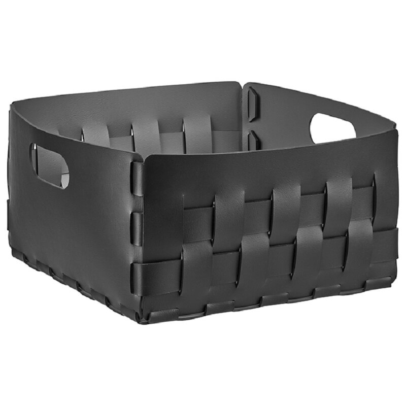 Изображение товара Корзина ADJ Bottega 1045.01/03 35x35 см, кожаная, черная/серый дизайн