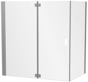 Изображение товара Душевая шторка на ванну Jacob Delafon Capsule E6D128-GA 120x80 см, стекло прозрачное, хром профиль