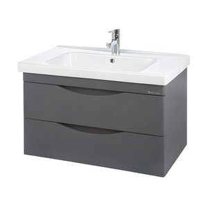 Изображение товара Тумба под раковину Bellezza Санриса 4630117270360, подвесная, 100 см, серый