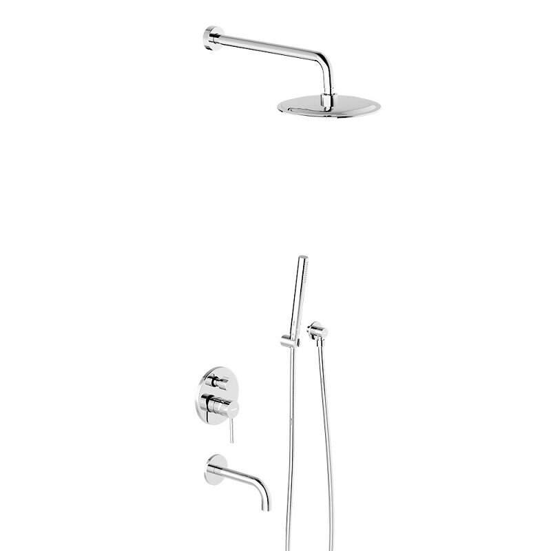 Изображение товара Душевая система Damixa Scandinavian Pure 936510000 хром встроенная с верхним и ручным душем