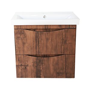 Изображение товара Тумба под раковину Bellezza Санриса 4630109180431, 60 см, подвесная, цвет орех