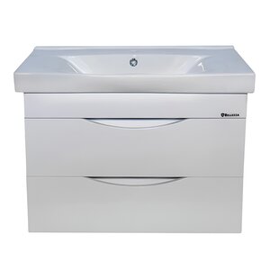 Изображение товара Тумба под раковину Bellezza Санриса 80 см подвесная белая Россия