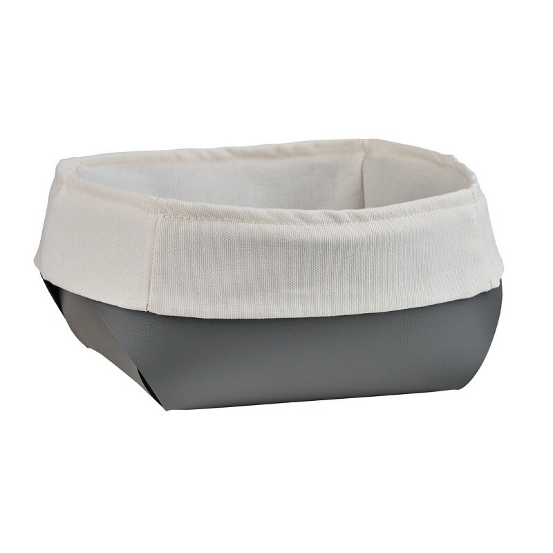 Изображение товара Корзина для хлеба ADJ 0037.03/01, 20x20 см, серый/черный, кожаная