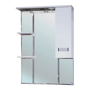 Изображение товара Зеркальный шкаф Bellezza Сиена 4613913002014/4613913001017, 80 см, с подсветкой, цвет белый, левый/правый