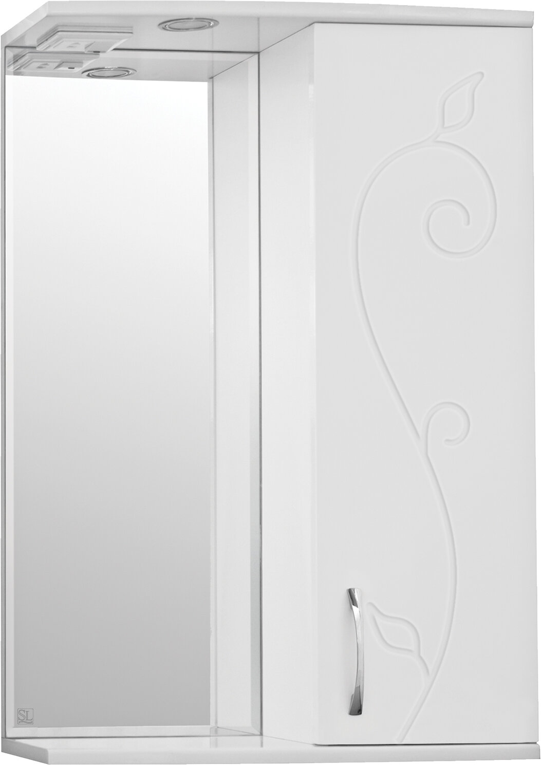 Изображение товара Зеркало-шкаф Style Line Эко Фьюжн Панда 55/С ЛС-00000077, 55 см, правое, подвесное, белое
