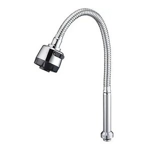 Изображение товара Гофрированный хромированный излив Solone для смесителя SCG-501