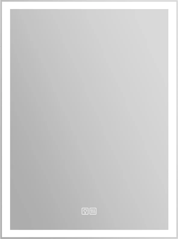 Изображение товара Зеркало с подсветкой и подогревом BelBagno SPC-GRT-600-800-LED-TCH-WARM, 60 см, белое