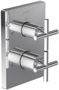 Изображение товара Смеситель Jacob Delafon Modulo Classic E98732-CPдля душа термостатический, на 2 выхода