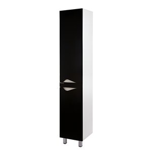 Изображение товара Шкаф-пенал Bellezza Эйфория 35x190 см напольный черный влагостойкий