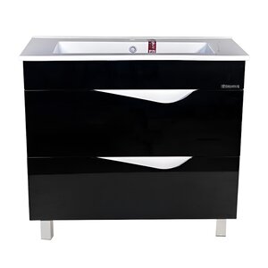 Изображение товара Тумба под раковину Bellezza Эйфория 4639118660040, 105 см, напольная, цвет черный