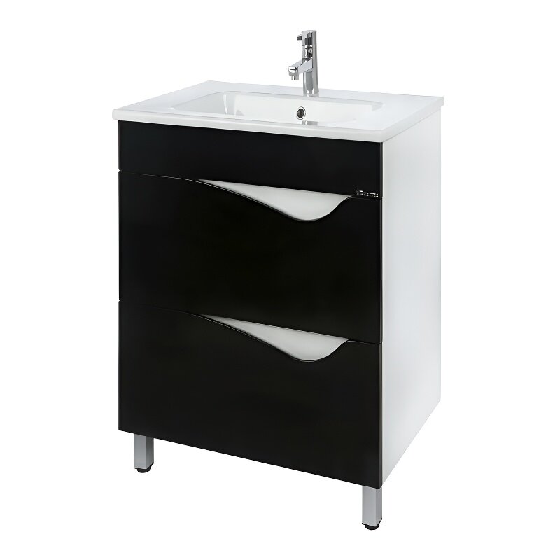 Изображение товара Тумба под раковину Bellezza Эйфория 60 см черная напольная Изображение товара Тумба под раковину Bellezza Эйфория 60 см черная напольная