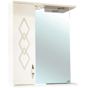 Изображение товара Зеркальный шкаф Bellezza Элеганс 4618608522075/4618608521078, 55 см, с подсветкой, цвет бежевый, левый/правый