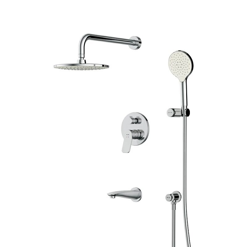Изображение товара Душевая система Am.Pm X-Joy FB85A3RH10, 5 в 1, на 3 потребителя, хром Изображение товара Душевая система Am.Pm X-Joy FB85A3RH10, 5 в 1, на 3 потребителя, хром