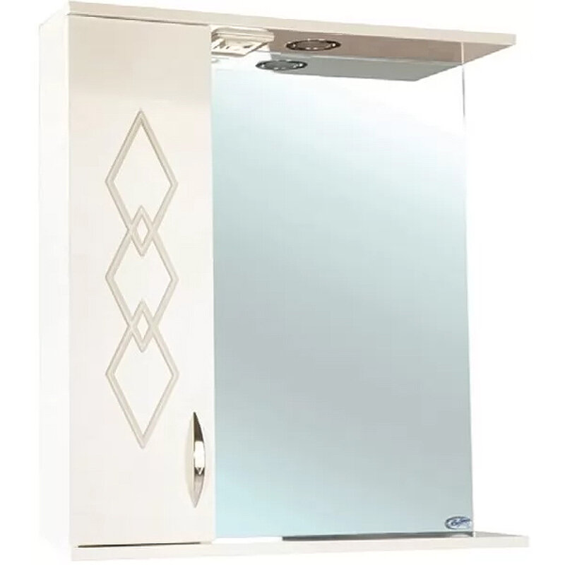 Изображение товара Зеркальный шкаф Bellezza Элеганс 60 см с подсветкой бежевый