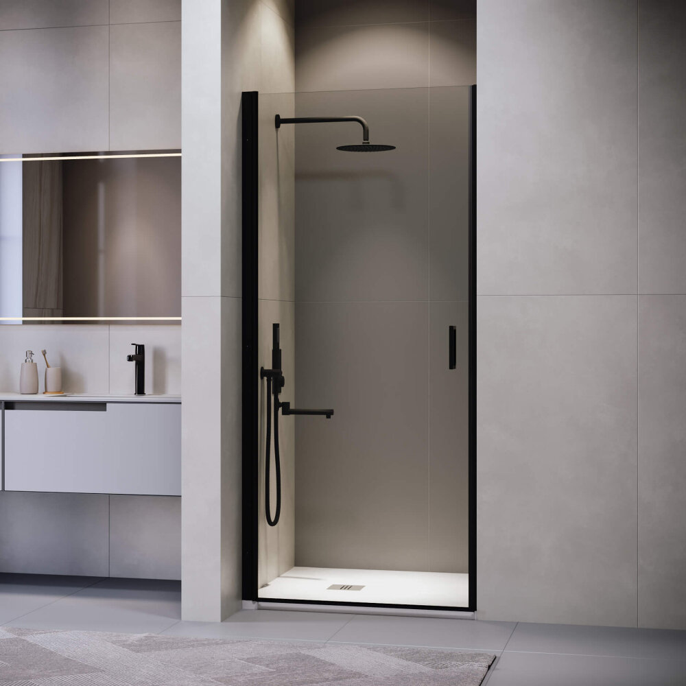 Изображение товара Душевая дверь RGW LE-003B 351200308-14, 80 см, стекло прозрачное, профиль черный