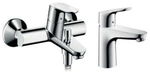 Изображение товара Комплект смесителей Hansgrohe Focus Е2, 31940000+31607000, хром, Santehnica.ru