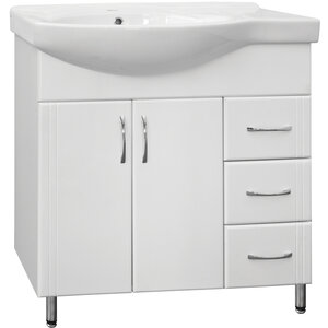 Изображение товара Тумба под раковину Style Line Эко Стандарт №25 82 ЛС-00000109, 80 см, напольная, белая, правая