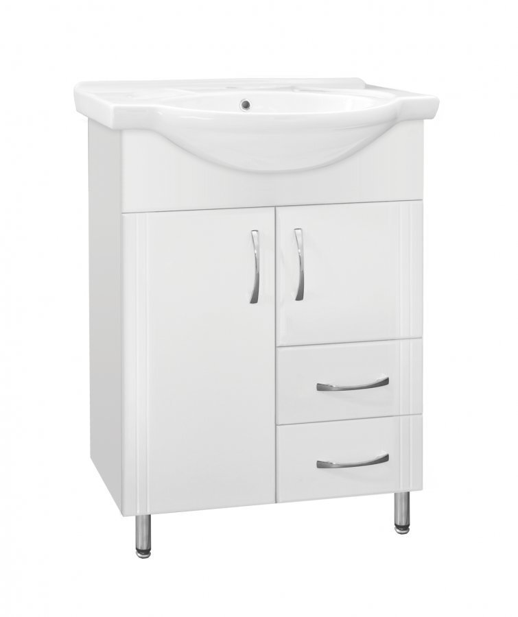 Изображение товара Тумба под раковину 60 см Style Line Эко Стандарт белая, напольная
