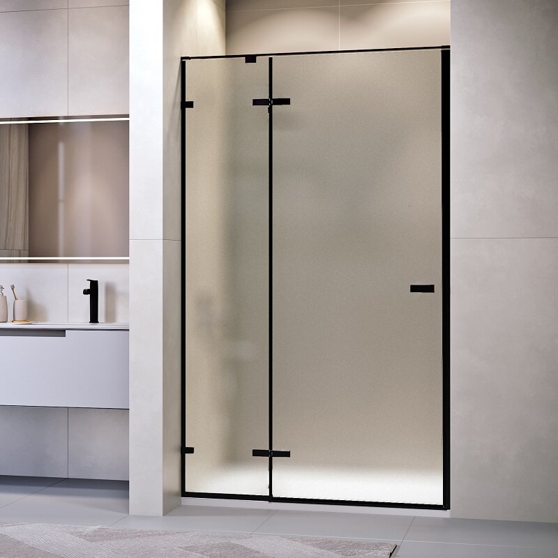 Изображение товара Душевая дверь в нишу RGW Stilvoll SV-004B 100 см матовое сатинат черный профиль