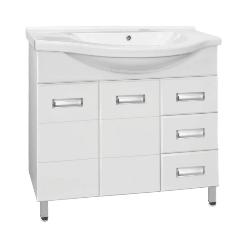 Изображение товара Тумба под раковину Style Line Ирис 100 см белая напольная