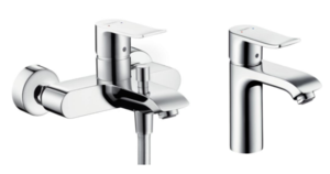 Изображение товара Комплект смесителей Hansgrohe Metris для ванны и раковины, хром, Германия
