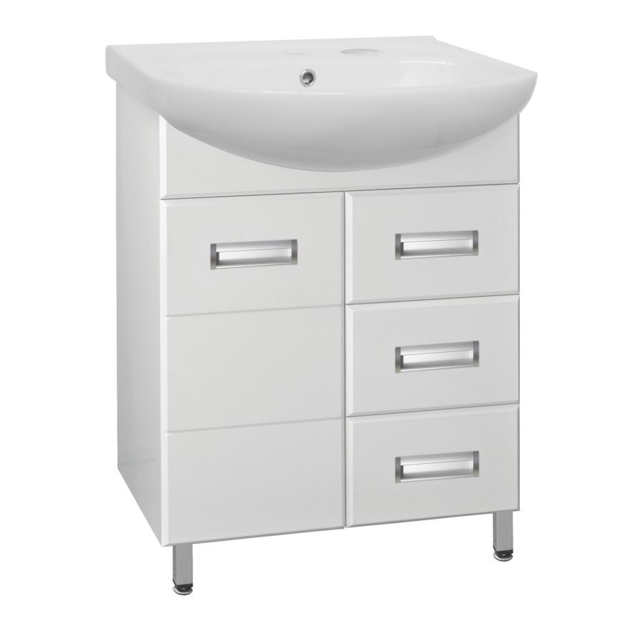 Изображение товара Тумба под раковину Style Line Ирис 65 см напольная белая современная мебель