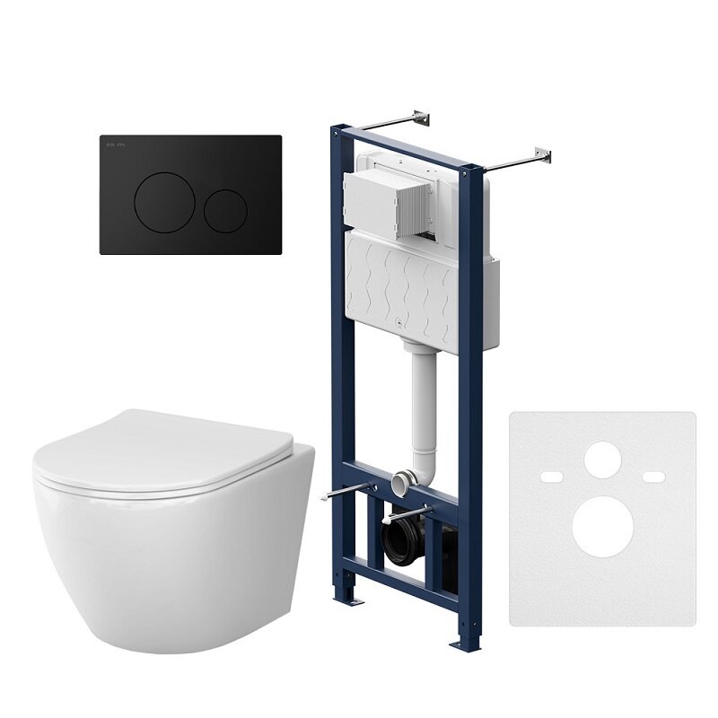 Изображение товара Комплект инсталляции с подвесным унитазом Like AquaSpin и сиденьем микролифт