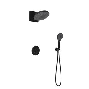 Изображение товара Душевая система Vincea Inspire VSFW-3I22MT5MB, термостатическая, на 2 потребителя, цвет черный матовый