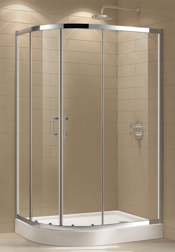 Изображение товара Душевой уголок Cezares ECO-O-RH-2-120/90-C-Cr 120x90 см прозрачное стекло хром профиль