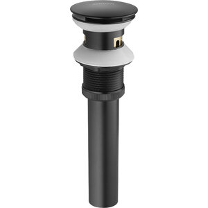 Изображение товара Донный клапан для раковины Arrow AQS041H, с переливом, цвет черный матовый