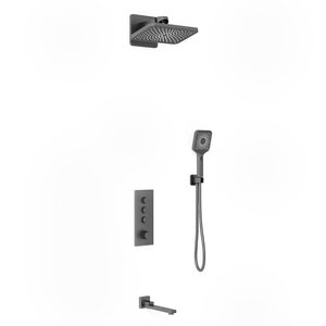 Изображение товара Душевая система Vincea Inspire VSFW-433TI4GM, термостатическая, воронёная сталь, gunmetal